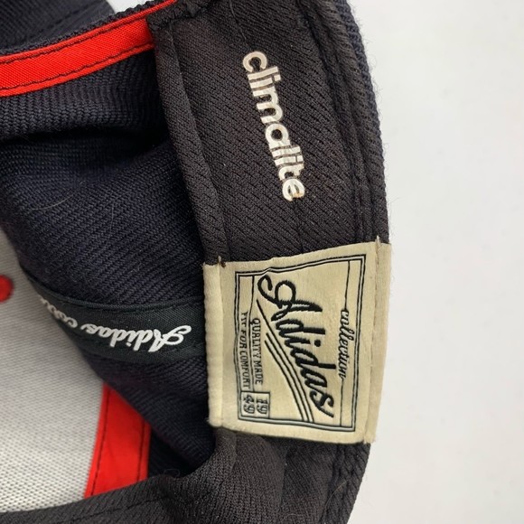 Adidas Climalite Mens Baseball Cap Hat Black Red Snapback Embroidered One Size - Picture 11 of 12
